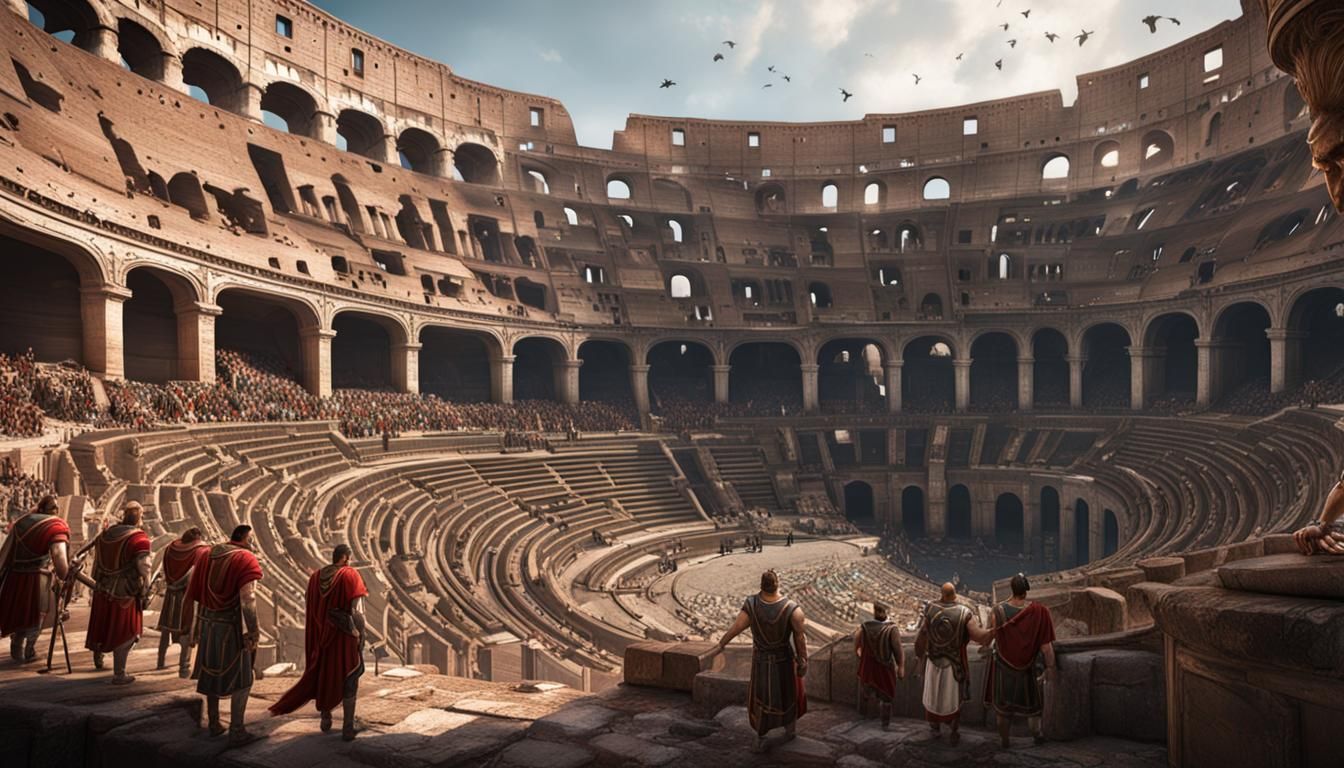 Caesar at the Colosseum: Hyperrealistic Portrait