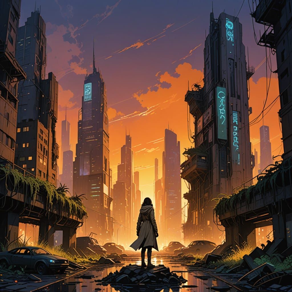 Courage in a Ruined World: Young Survivor Stands Tall Amidst...