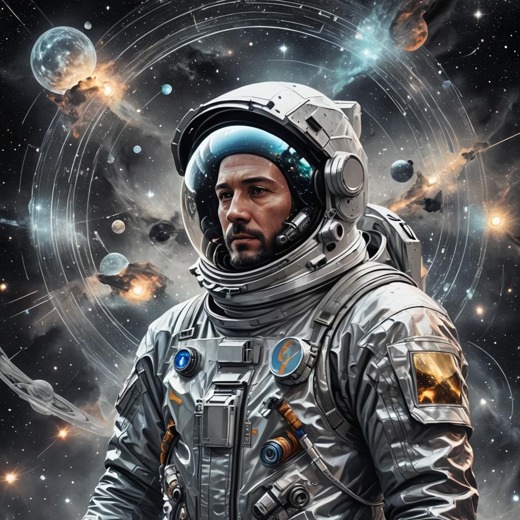 Astronaut in Cosmic Holographic Space