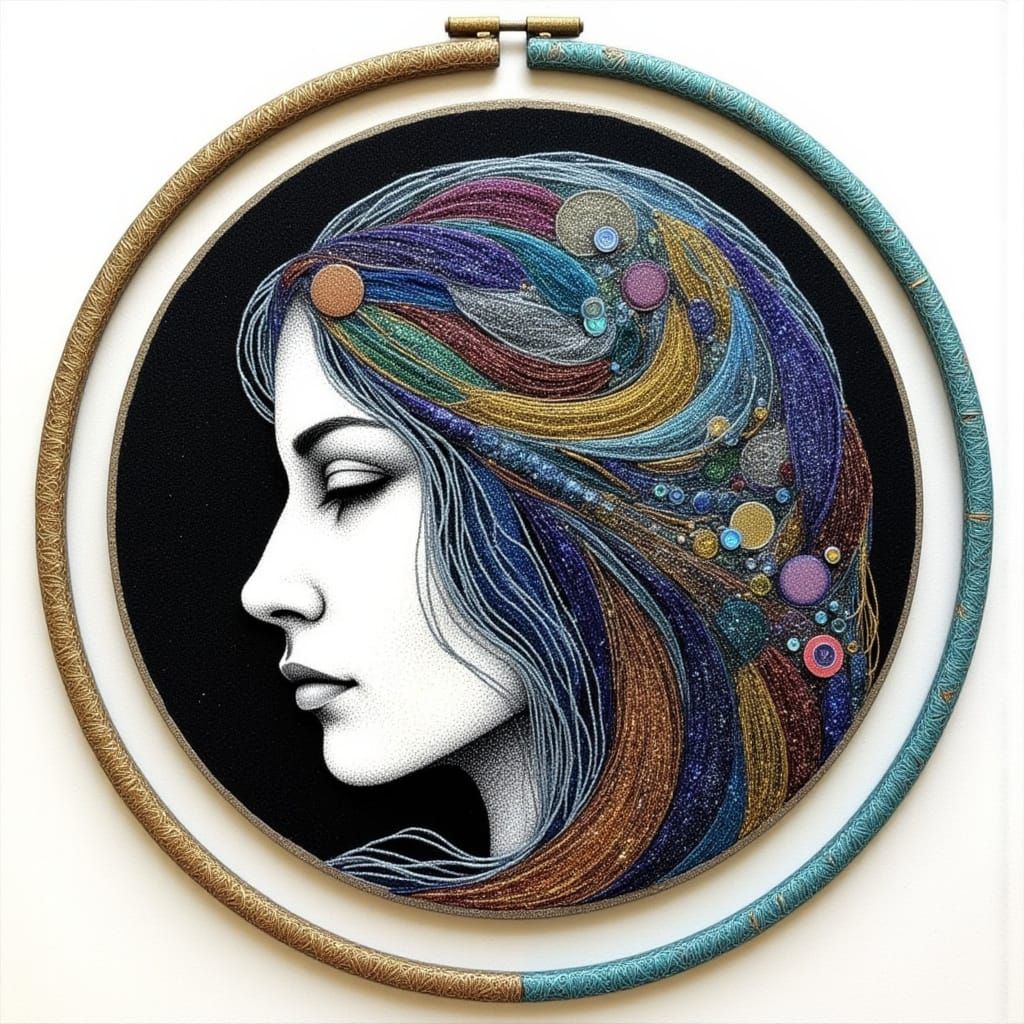 <lora:Black Opal:1.0> <lora:Fine line string art:1.0> <lora:...