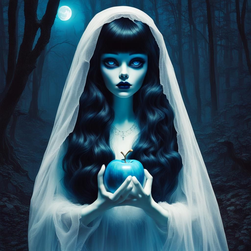 Vaudeville Ghost Doll in Moonlit Woods