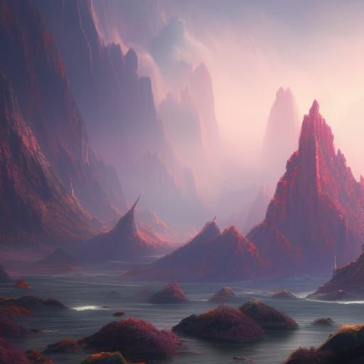 Fantastical Matte Painting with Deep Color and Detail