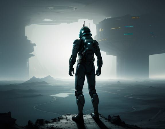 Abandoned Mine Shaft on a Distant Planet in Cinematic Sci-Fi...