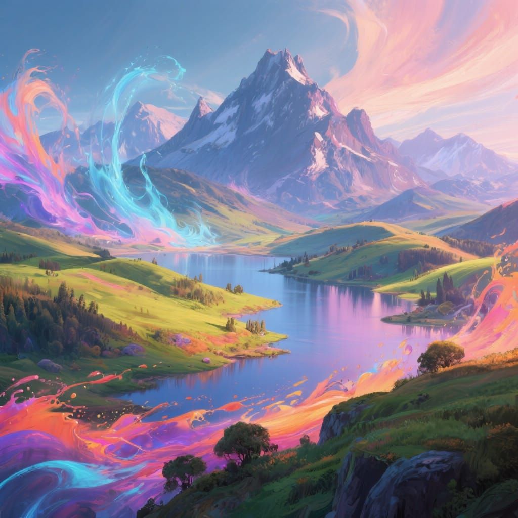 Airbrushed Landscapes with Swirling Energy in Unreal Engine ...
