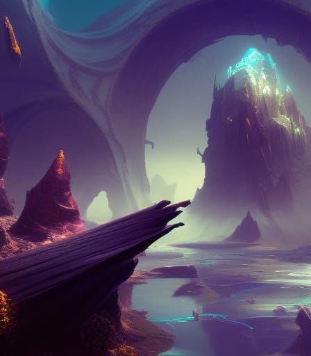 Underwater Businessman: Photorealistic Cel-Shaded Digital Ar...