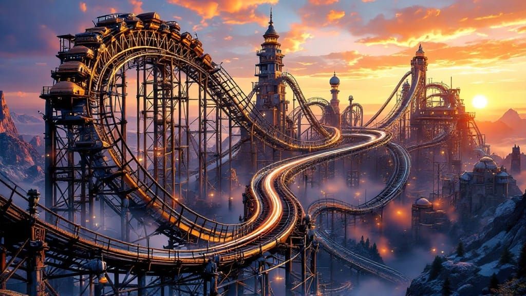 Vintage Roller Coaster Morphs into Futuristic Design