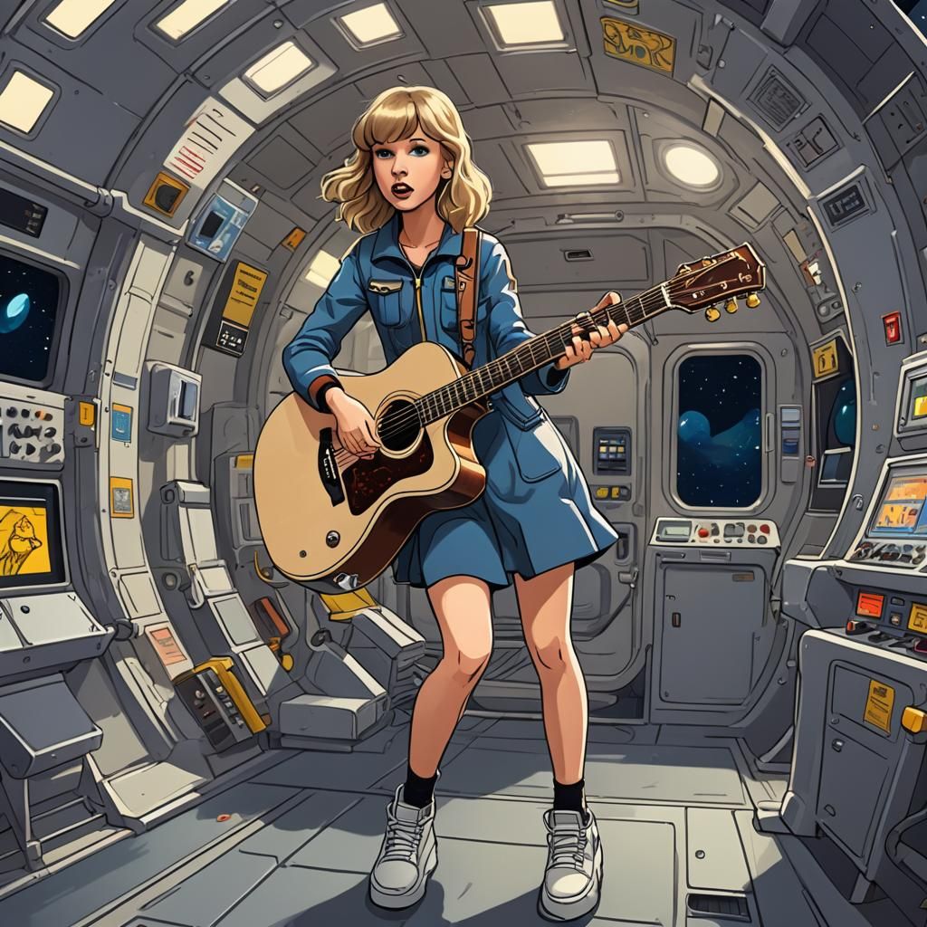 Taylor Swift as Simpson Character on Space Station