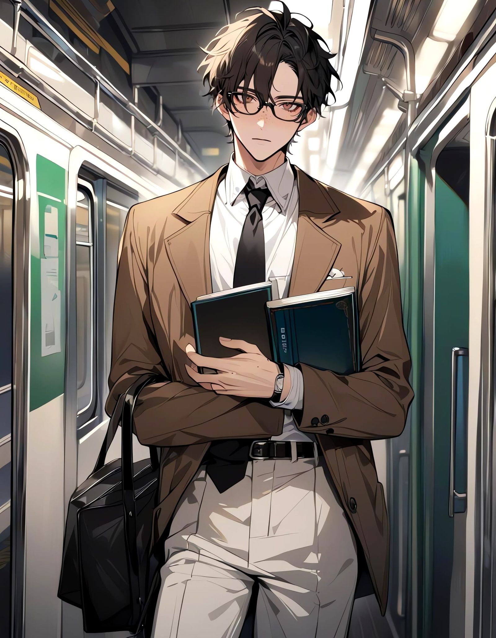 Bishounen in Subway: A Slice of Life Portrait