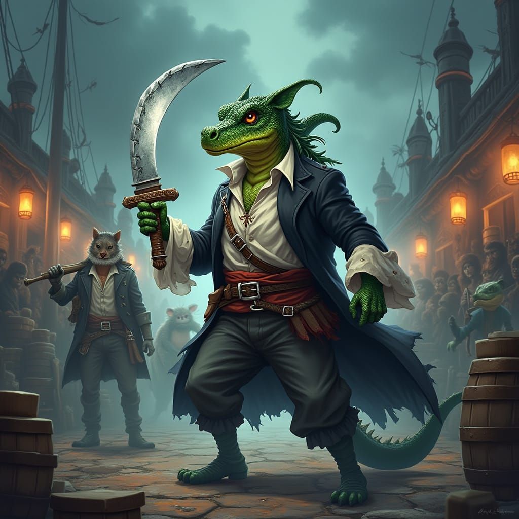Swashbuckling Reptile Pirate Captain Defies Mafia on Ixtazar...