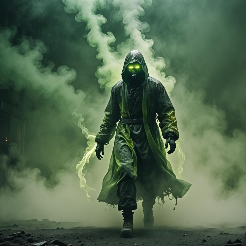 Toxic Gas Entity in Mist, Blade Runner Aesthetic