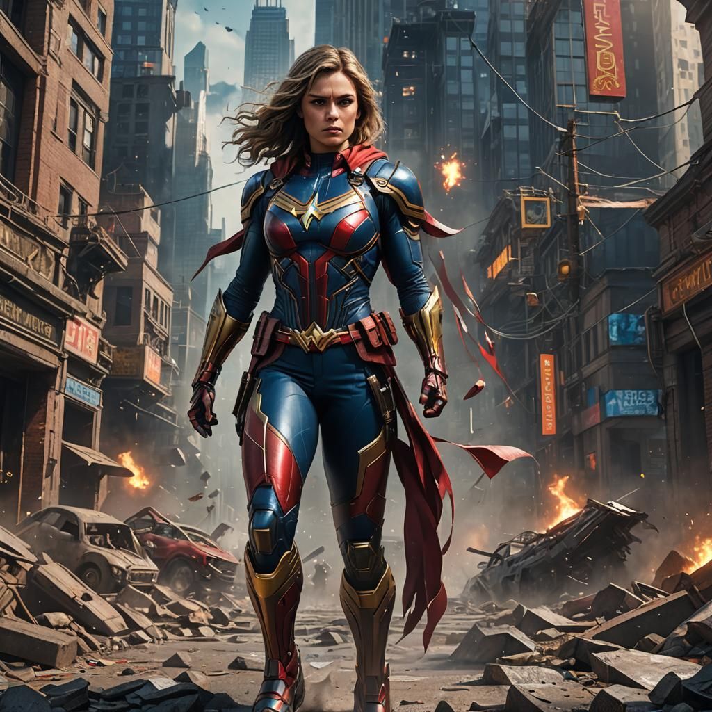 Detailed Female Superhero Concept Art
