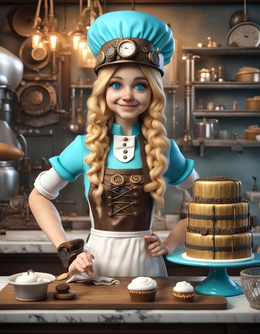 Steampunk Baker Girl
