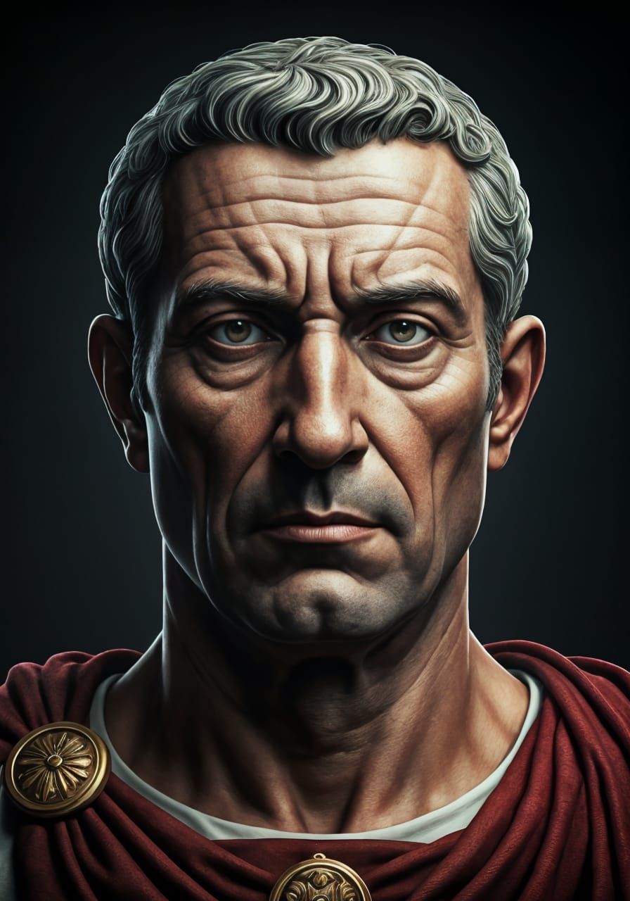 Hyperrealistic Portrait of Julius Caesar