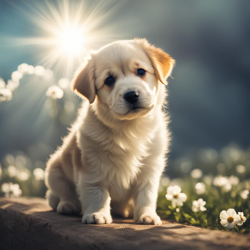 Sad Puppy in Divine Sunshine