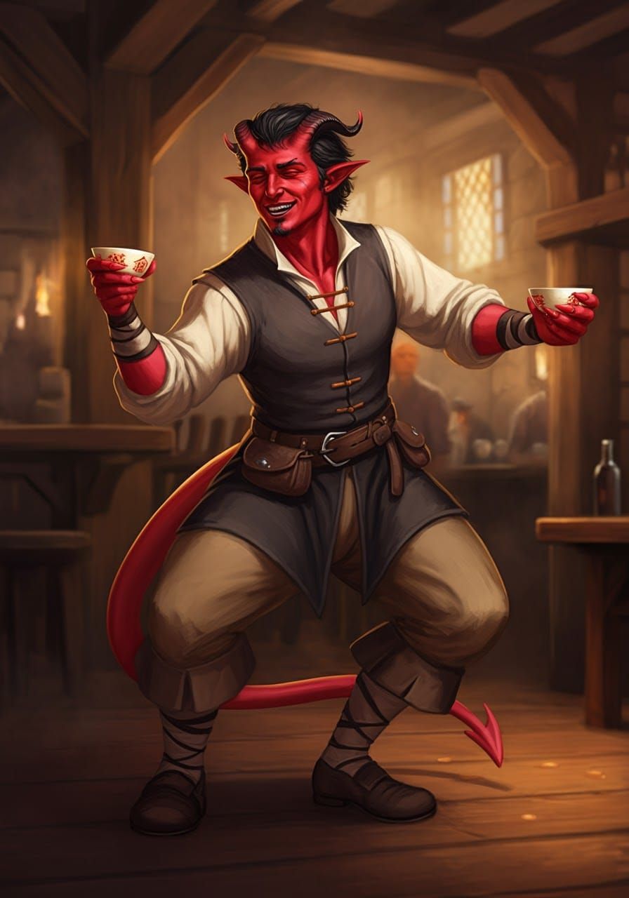 Jules Gamberon, Tiefling Drunken Master Monk