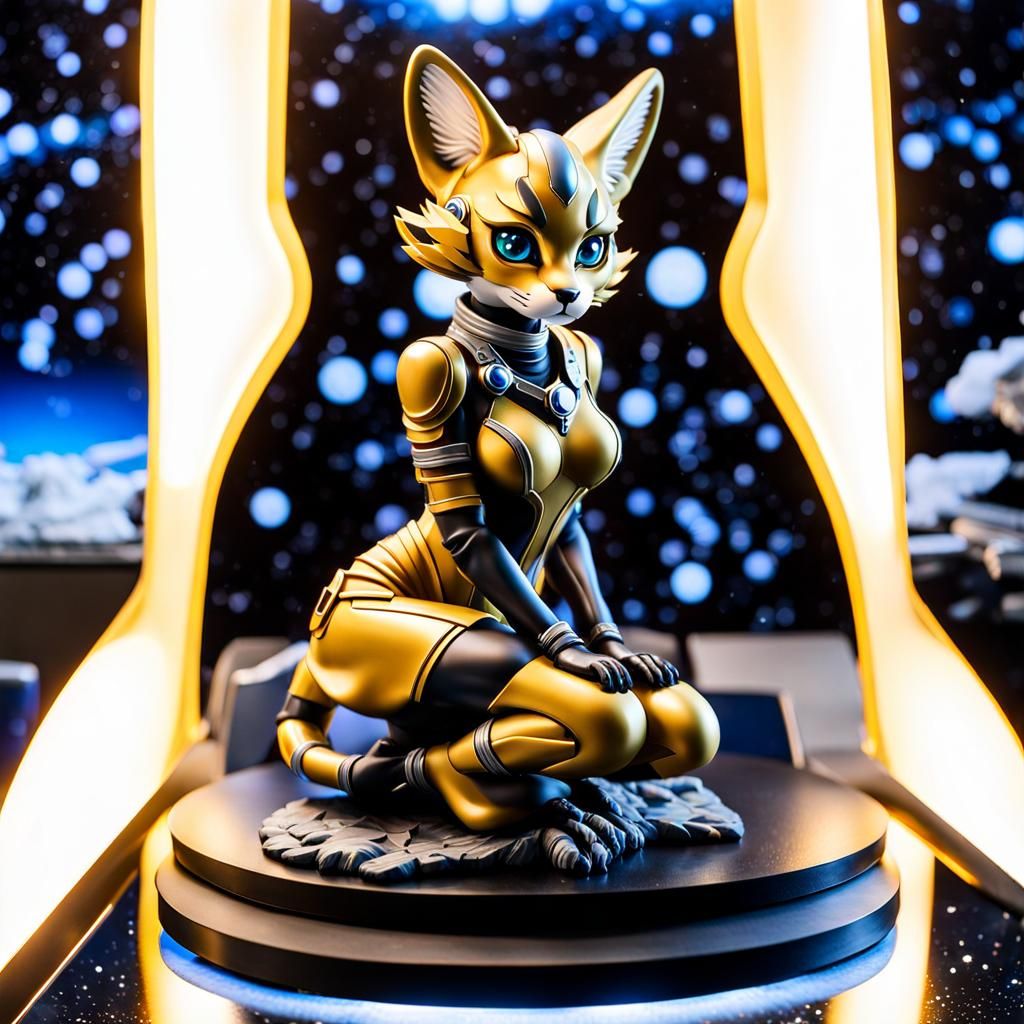 A female serval anthro pilot #3...