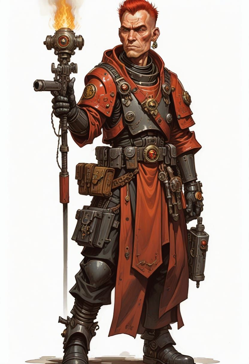 Warhammer 40K Tek Priest in Power Armor