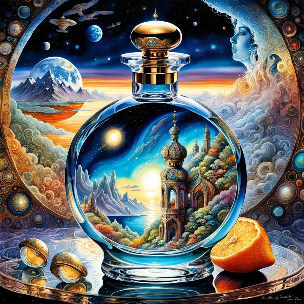 Genie in a Bottle: Cosmic Digital Art