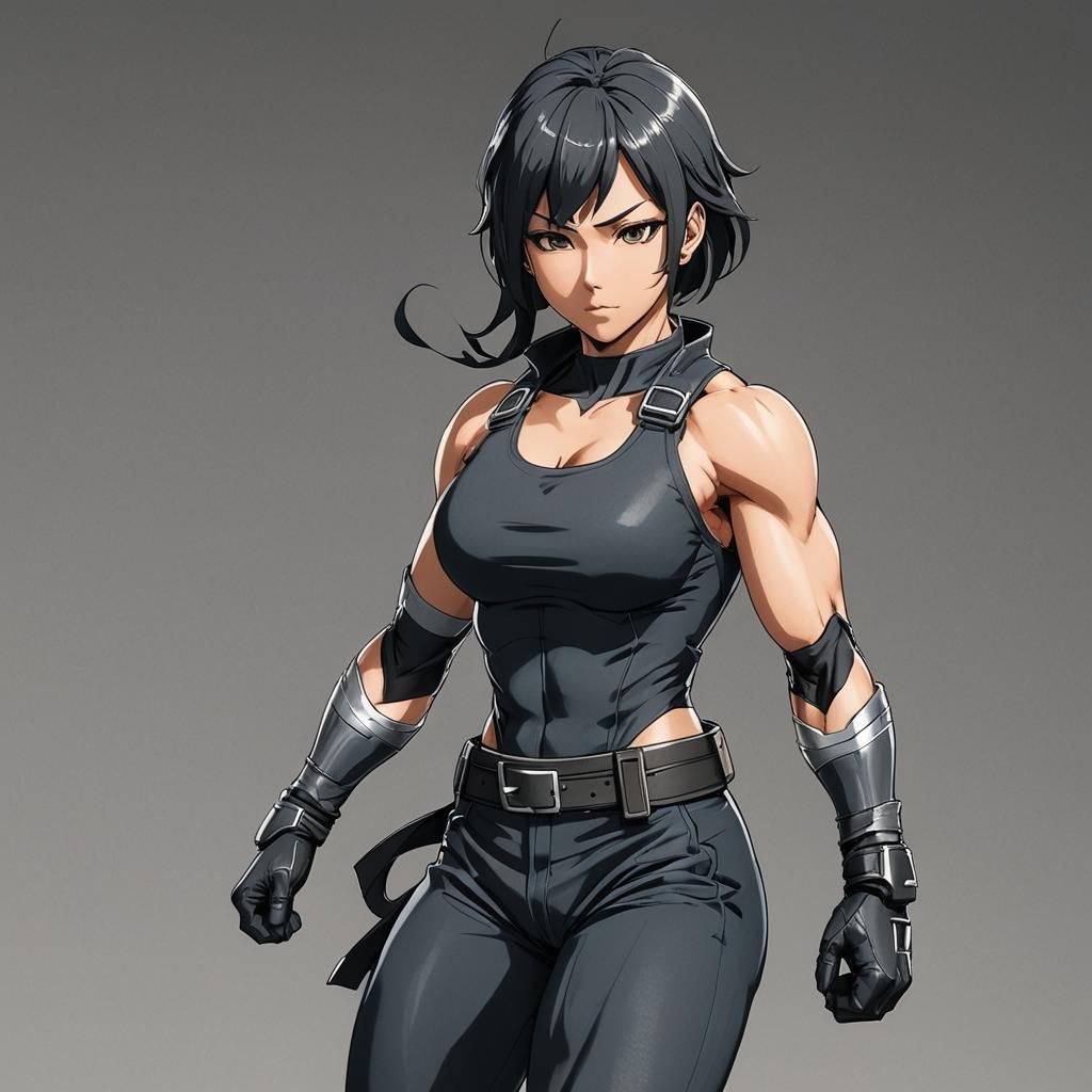 Muscular Asian Fighter Inspired by One Punch Man