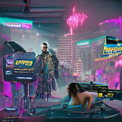 Cyberpunk 2077 Inspired Futuristic Cityscape