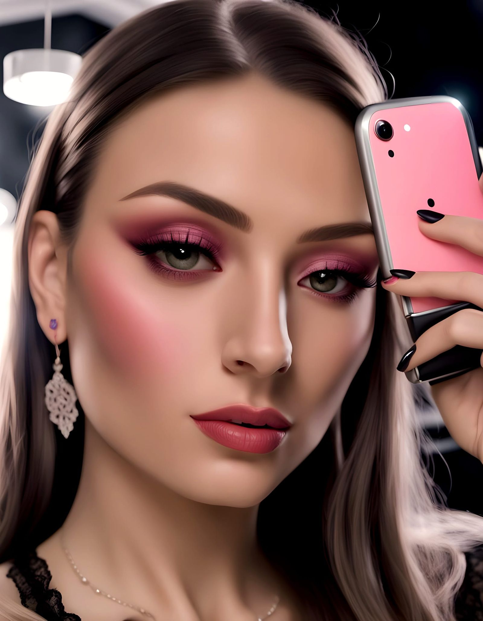 Hyperrealistic Portrait of a Seductive German Woman