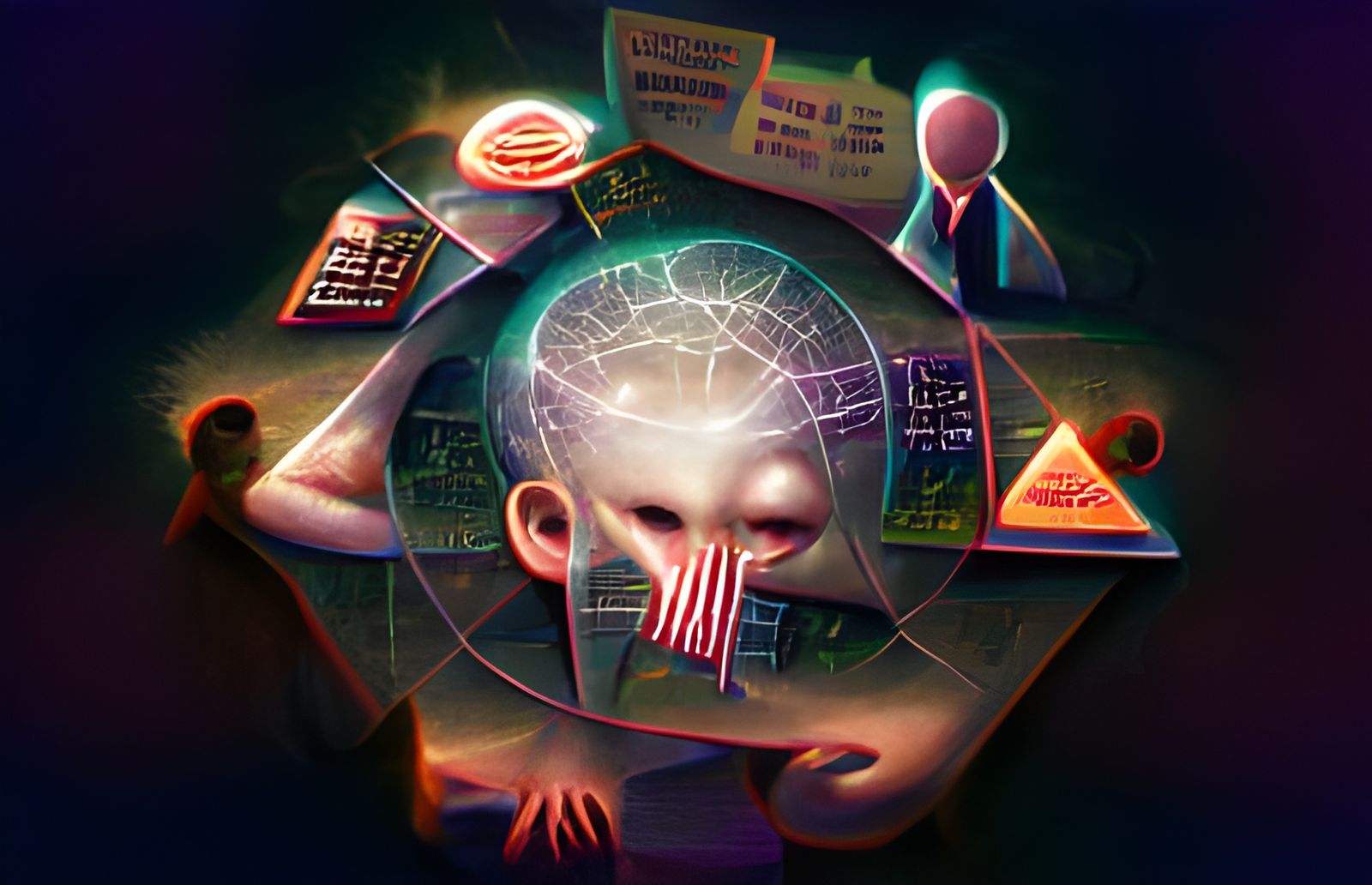 Conspiracy Beliefs Scale as Digital Illustration