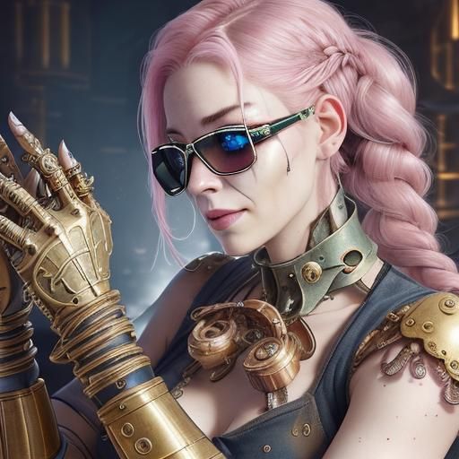 Artificer Woman with Prosthetic Arm