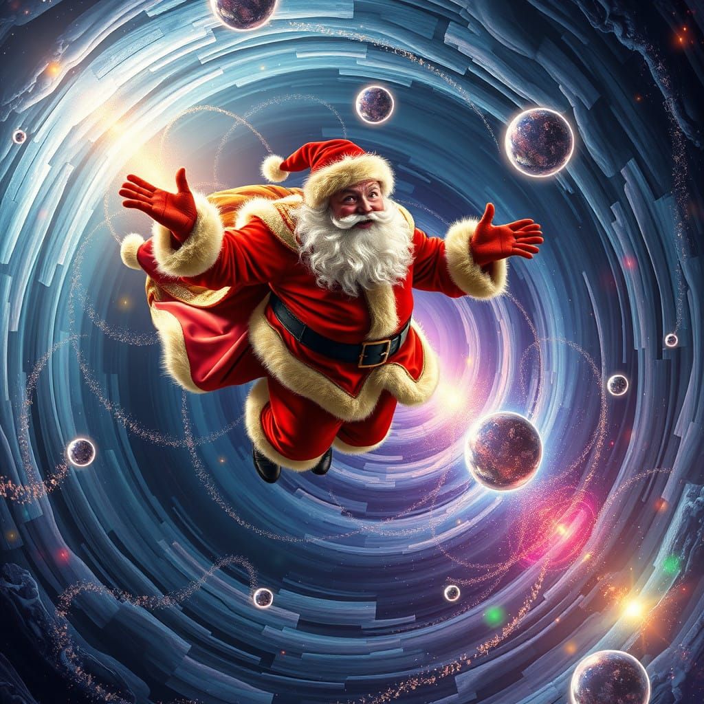 Santa in the 10th Dimensional Wormhole