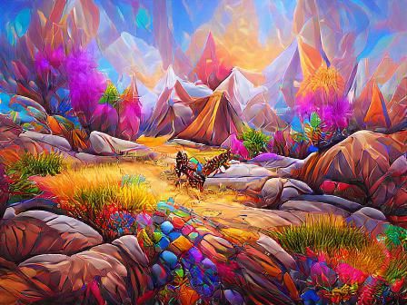 Abstract Landscape Generated From Blank Prompt