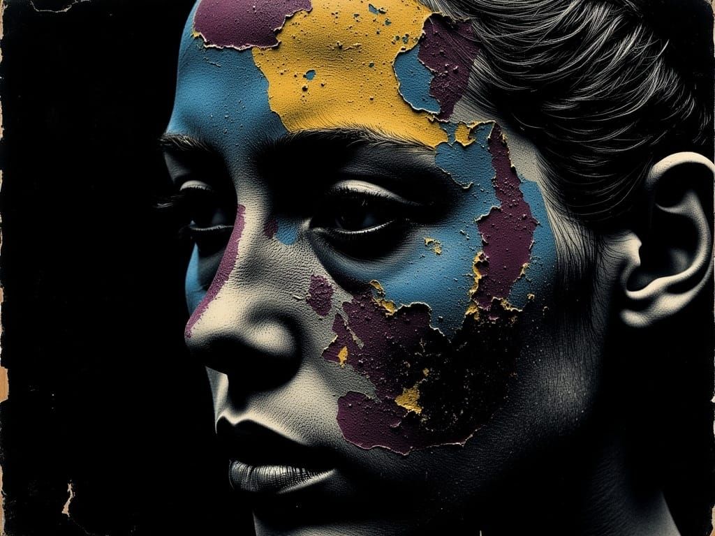 AI Artwork: Future Gloom with Footstep Happiness