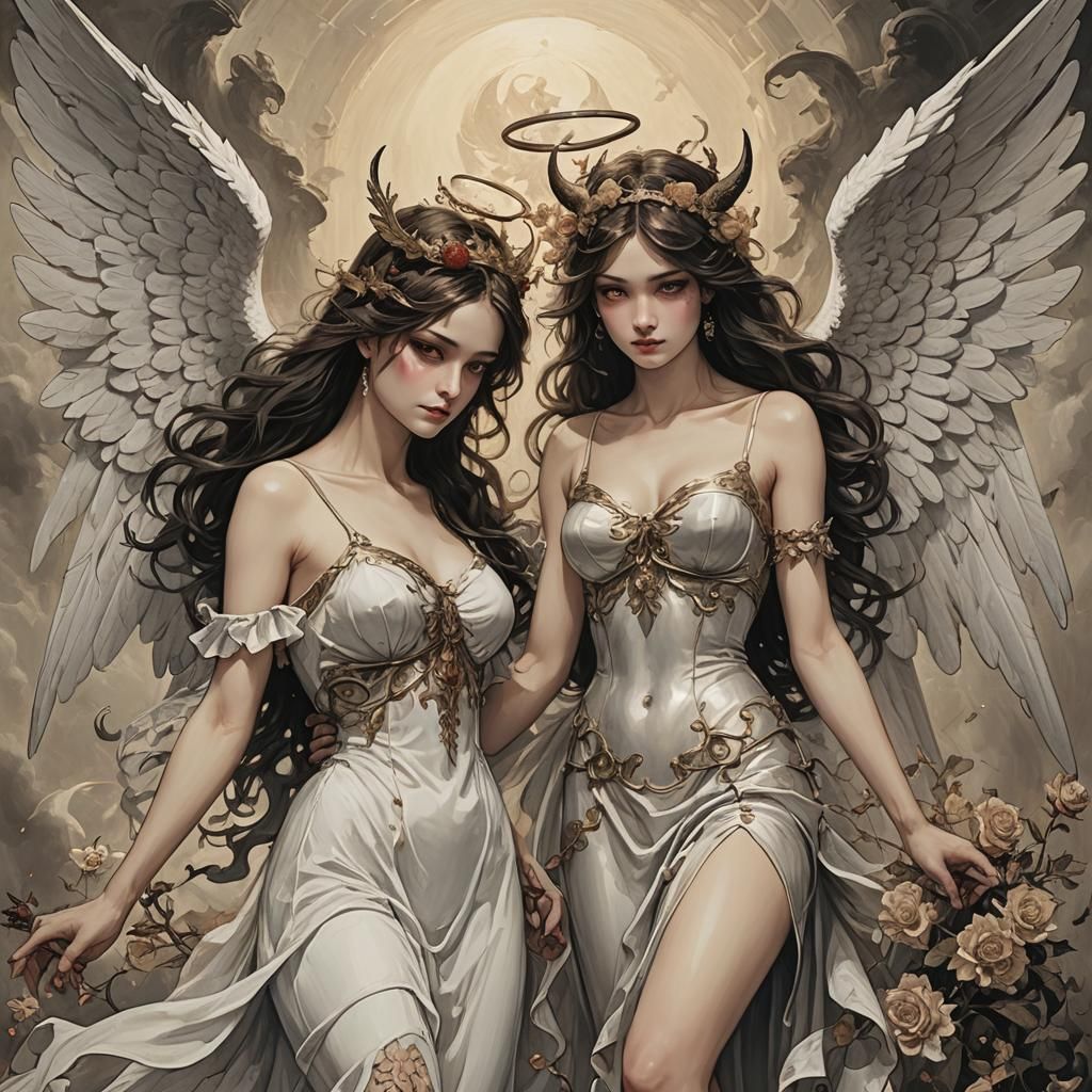 Angel and Demon: A Study in Contrast