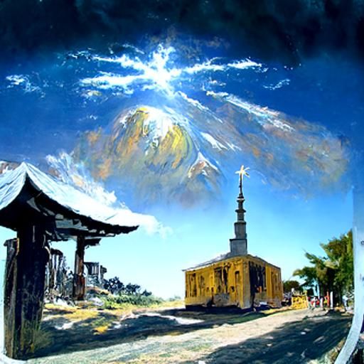 Arteria: The Holy City in Oil Painting Style