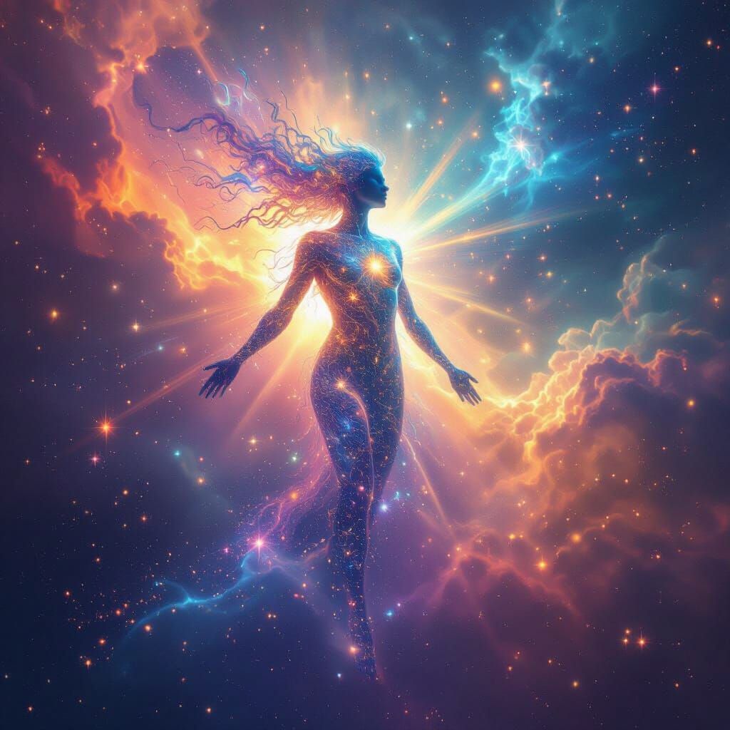 Cosmic Being Formed From Stardust in Nebula