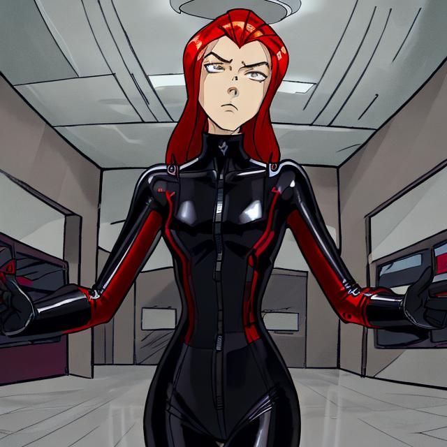 Red Hair Hypnotic Trance in Latex Catsuit