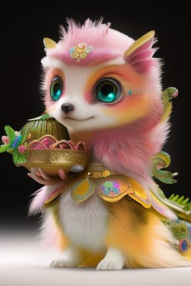 Candypunk Cupcake Portrait in Ukiyoe Style