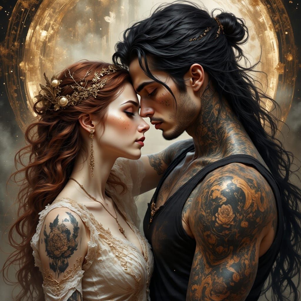 Fairy Lovers: A Beautiful Couple with Intricate Details