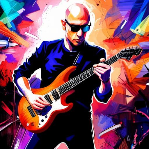 Guitar Masterpiece in Quentin Blake Style