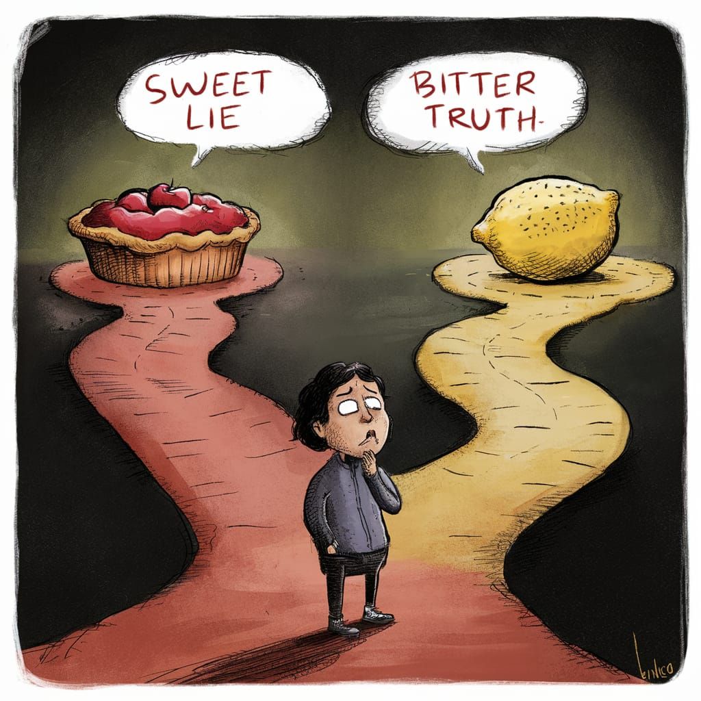 Choosing Between Sweet Lie and Bitter Truth