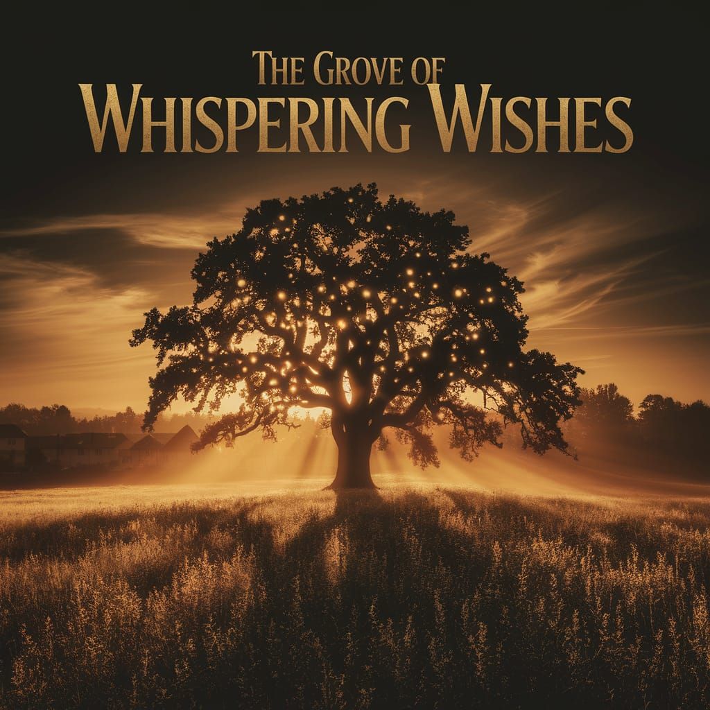 Grove of Whispering Wishes in Film Noir Style
