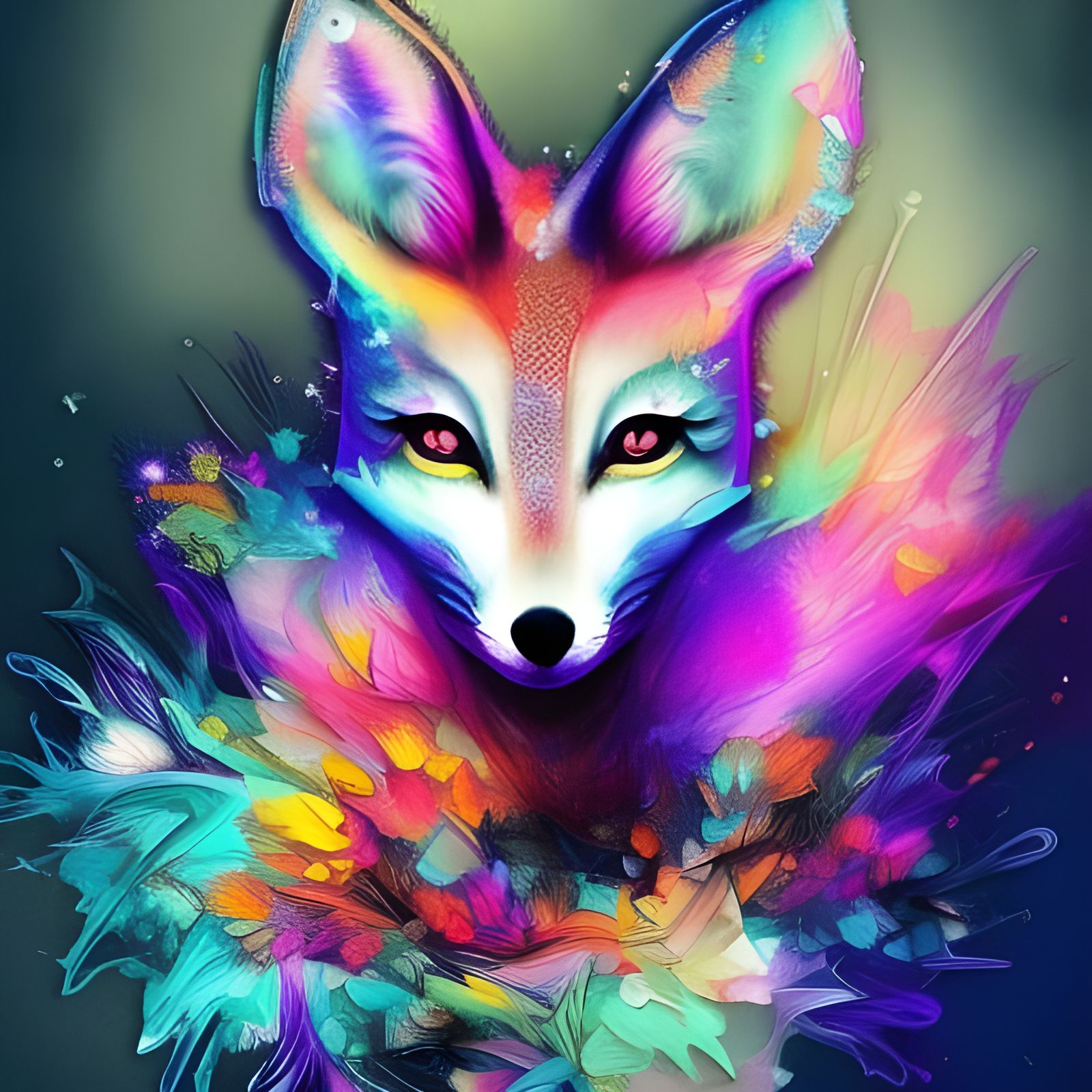 Ethereal Fox in Expressive Digital Painting