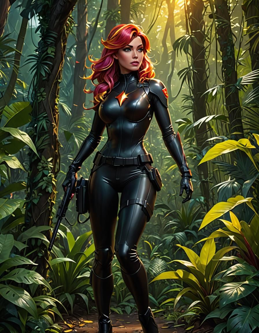 Sunset Shimmer Spy Infiltrator in Jungle, 1990s Film