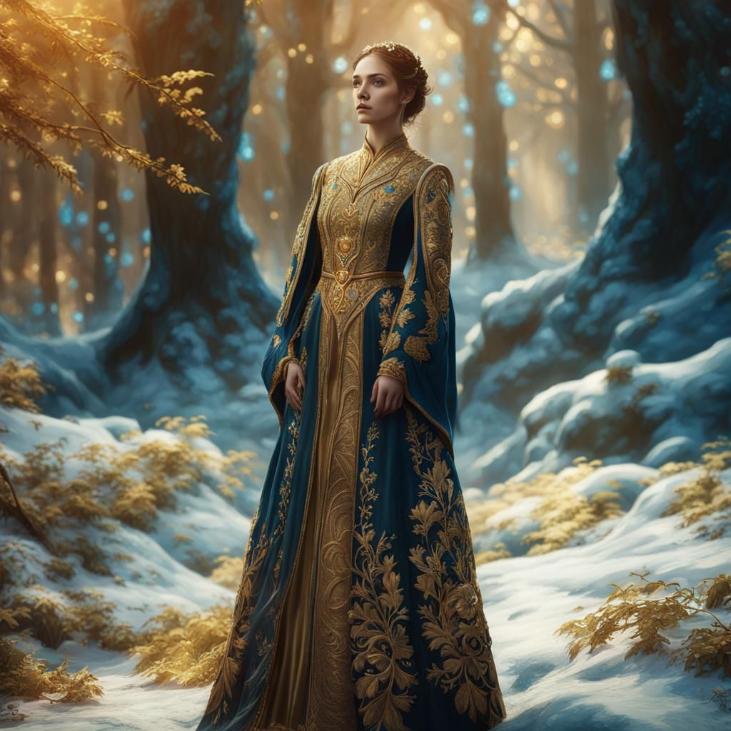 Mystical Forest Portrait in Digital Fantasy Art Style