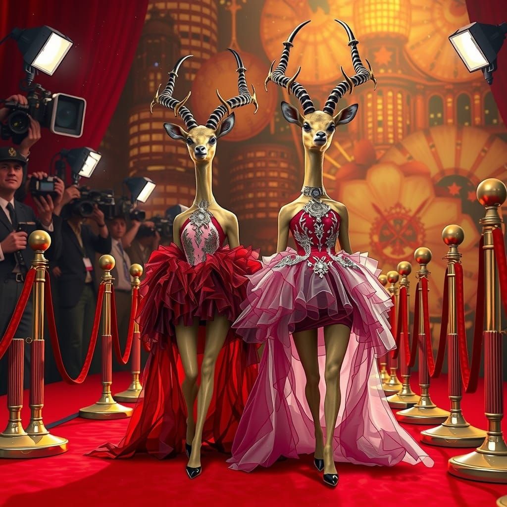 Elegant Antelopes on the Red Carpet