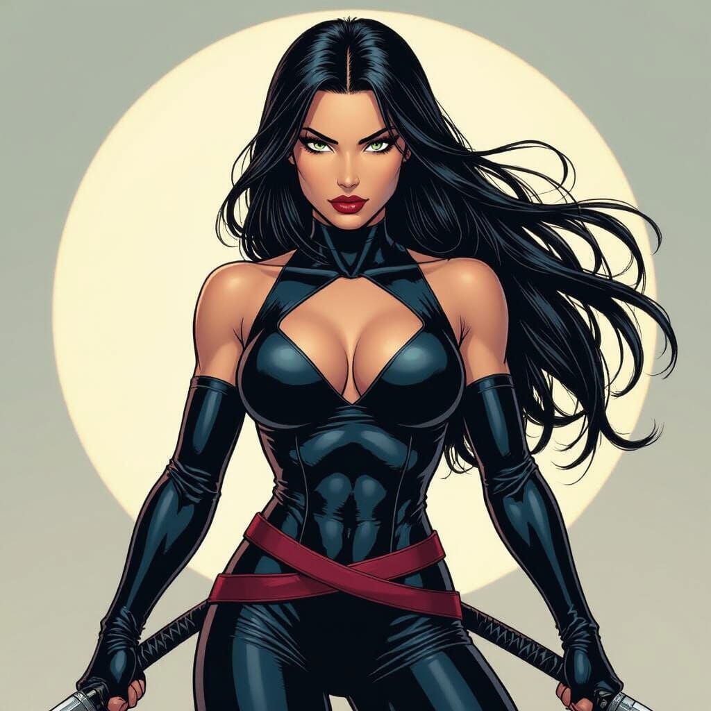 Psylocke Comic Book Art in Mark Brooks Style