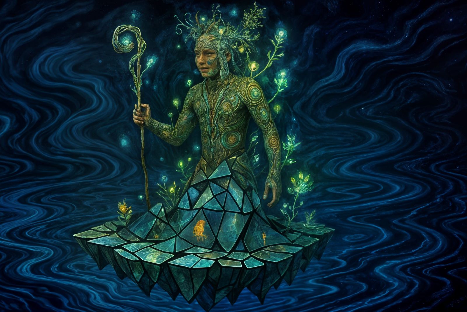 Mystical Shaman on Floating Island