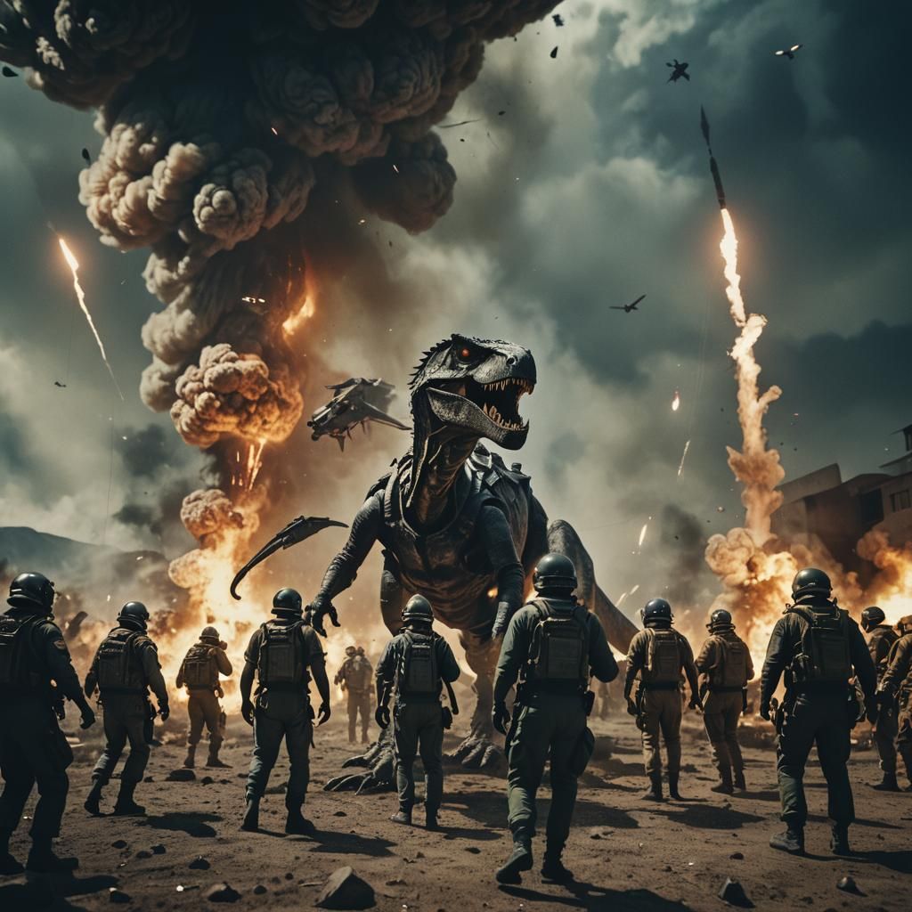 Cinematic Armageddon Party: A Dramatic Film Still