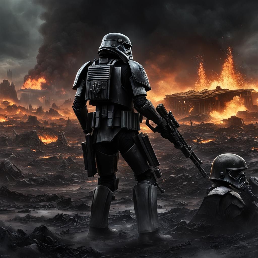 Death Trooper Space Marine Hybrid on Battlefield