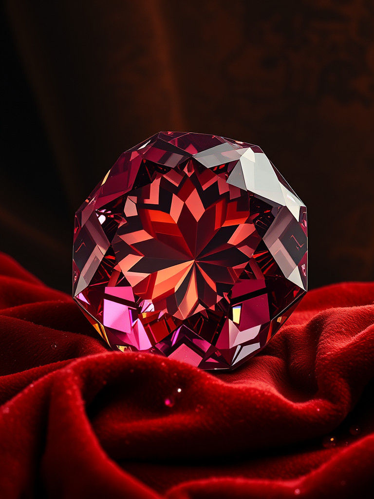 Opulent Gemstone Still Life in Baroque Sci-Fi Style