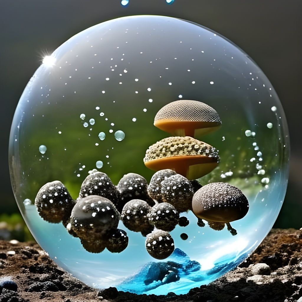 Alien Morel Planets in Crystal Soap Bubbles