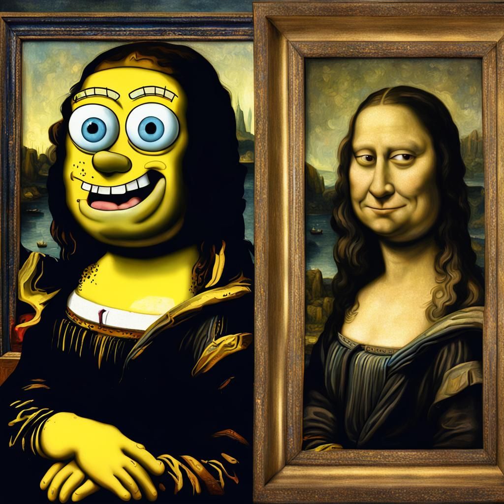 Spongebob Squarepants Meets Mona Lisa